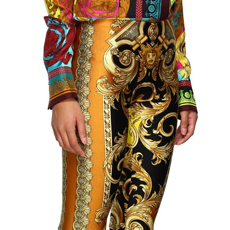 versace shirt and matching pants|versace pants women.